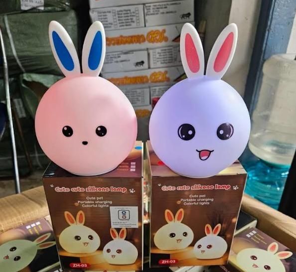 Silicone Open Eye Bunny Touch Lamp